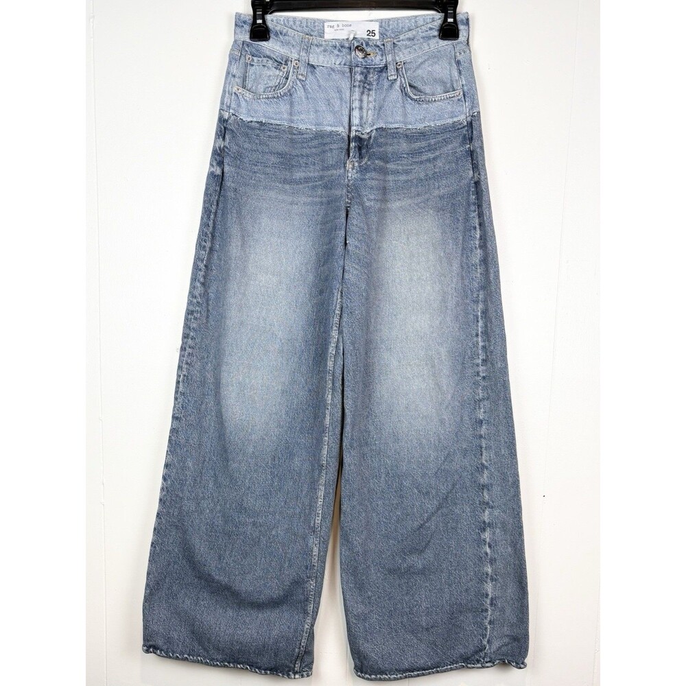 Rag & Bone Miramar Sofie Wide-Leg Pants - Antonia - Sweatpant Jeans - Size 25